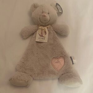 Demdaco Plush Bear with Pink Heart